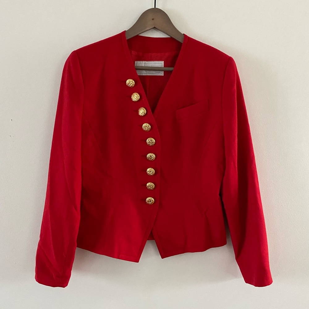 SOLD ELSEWHERE - Pure Wool Bright Red Giovanni Petrini Blaze - Picture 1 of 7